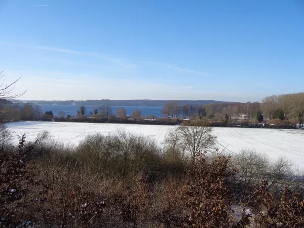 Winterausblick vom Panoramaweg in Bosau auf den großen Plöner See